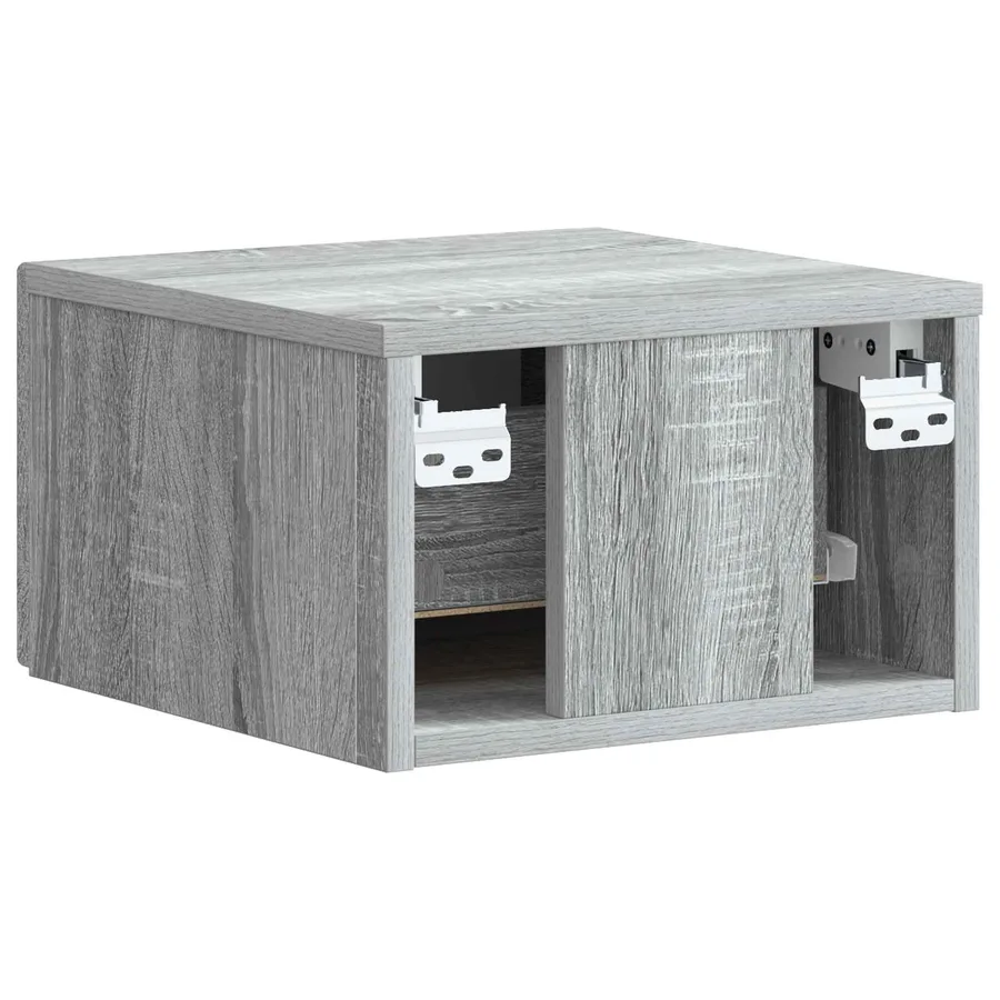 Cabinet de chevet mural 2 pcs Sonoma gris 34,5 x 33 x 20 cm - 9