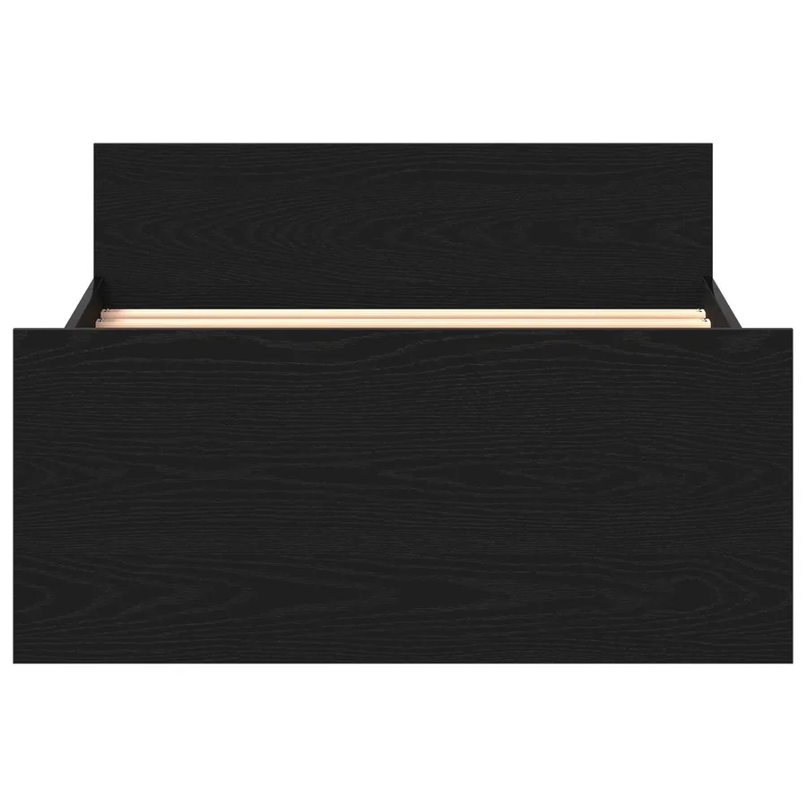 Cadre de lit avec tête de lit Chêne noir Bois d'ingénierie - 4