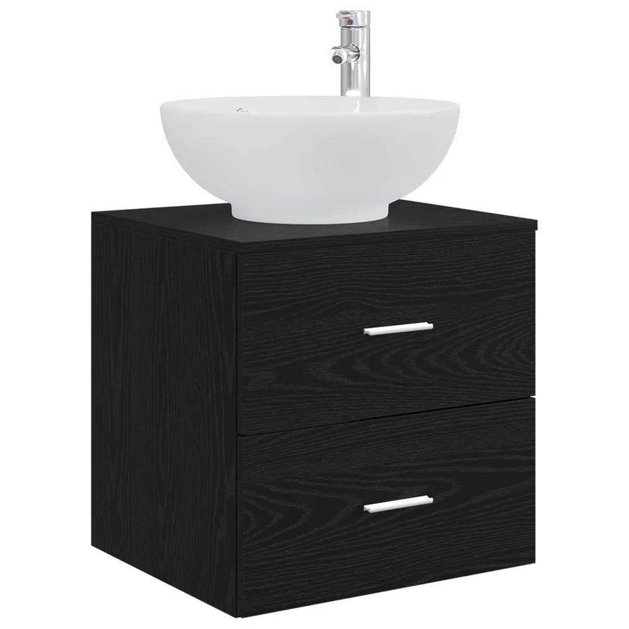 Ensemble de mobilier de salle de bain 5 pcs Chêne noir - 5