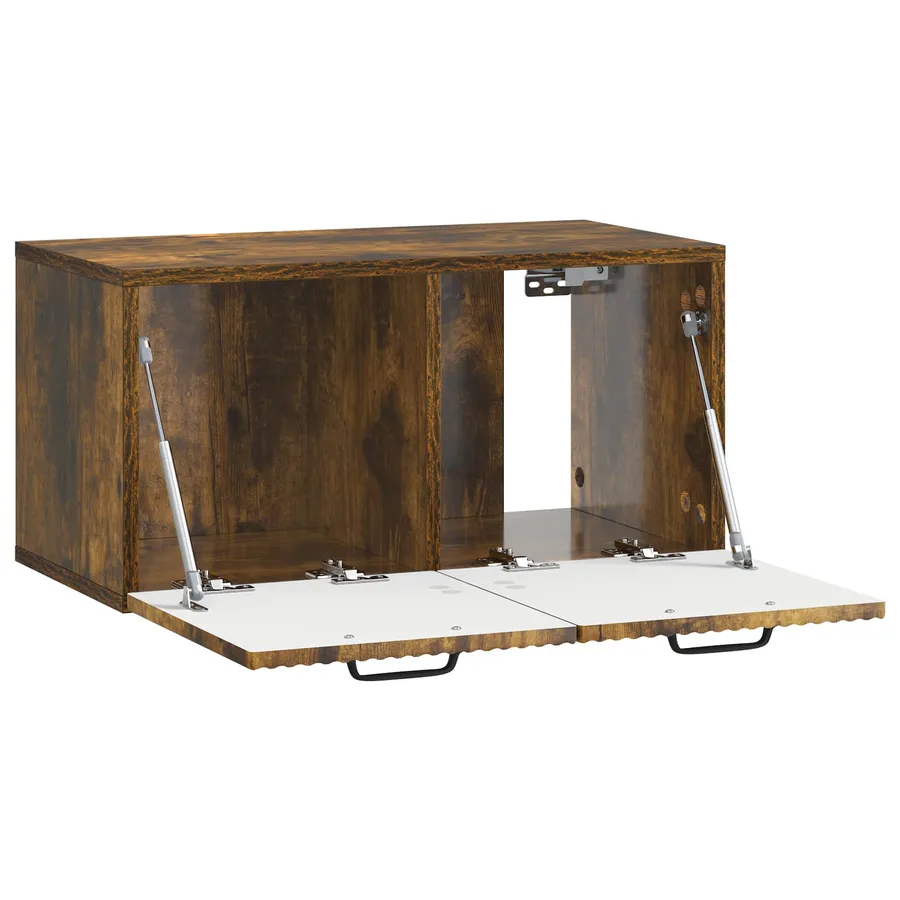 Meuble TV mural Chêne fumé 59,5 x 31 x 30 cm Bois d'ingénierie - 5