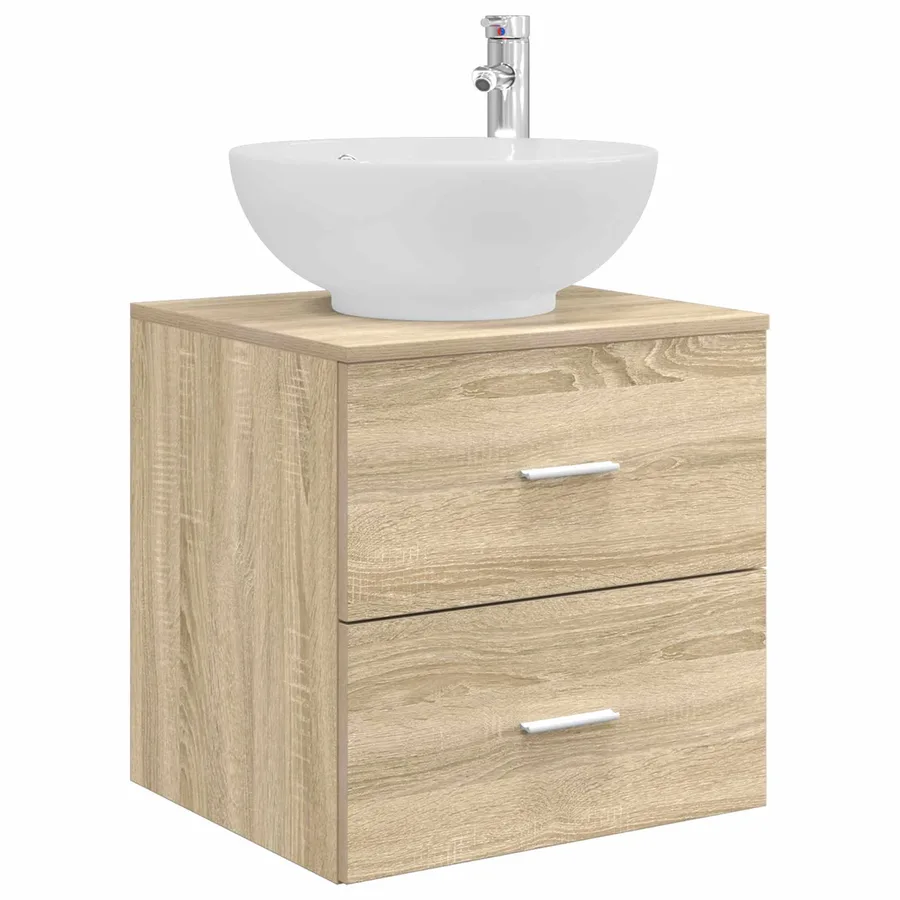 Ensemble de mobilier de salle de bain 5 pcs Chêne Sonoma - 5