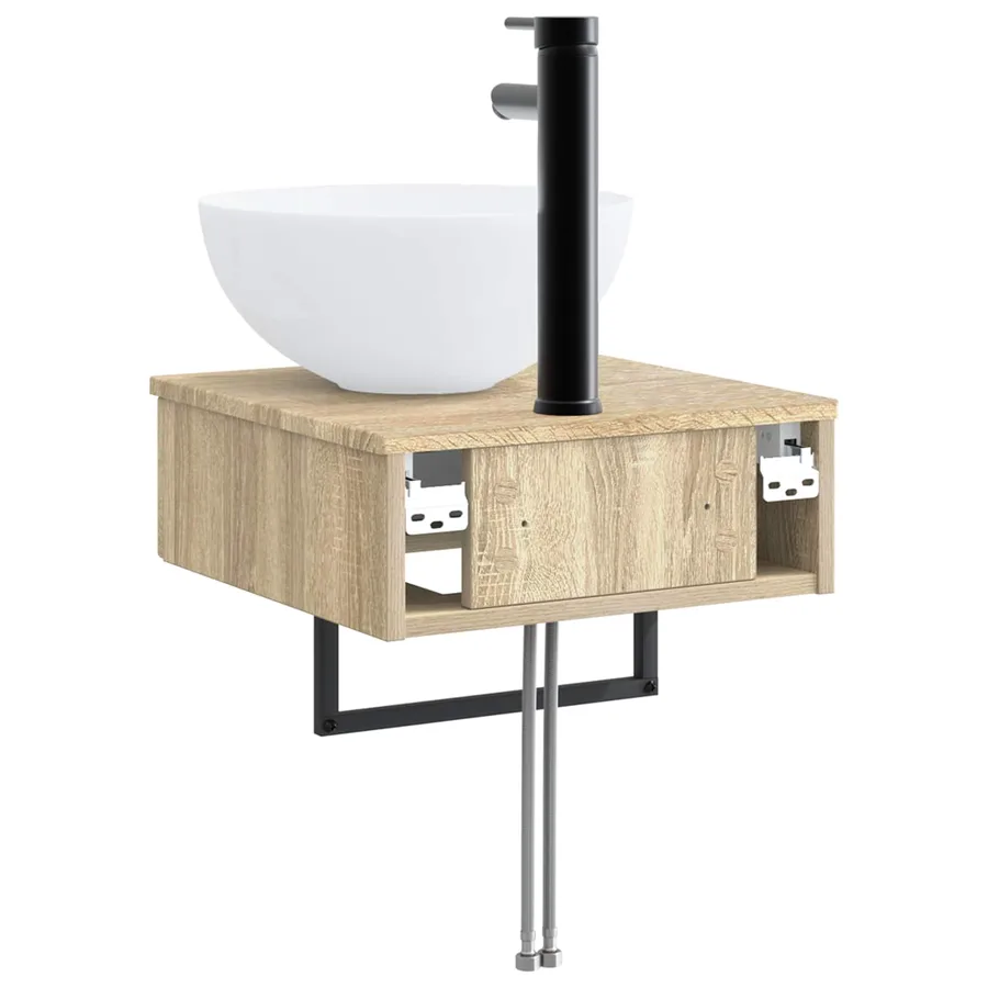 Basin de lavage mural Chêne Sonoma 40 x 41 x 40,5 cm - 5