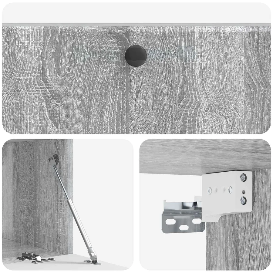 Meuble TV mural 98 x 41 x 30 cm Sonoma gris Bois d'ingénierie - 9