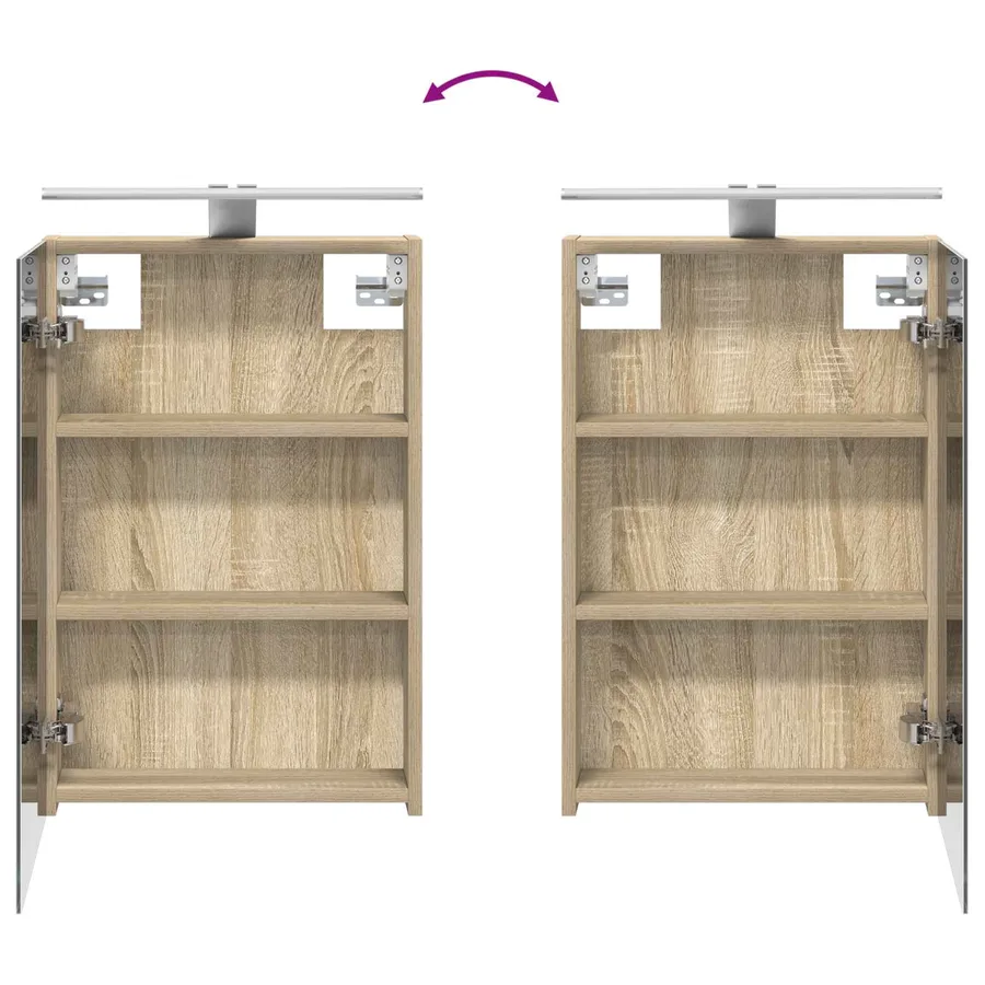 Ensemble d'armoire de salle de bain 5 pcs Chêne Sonoma - 12