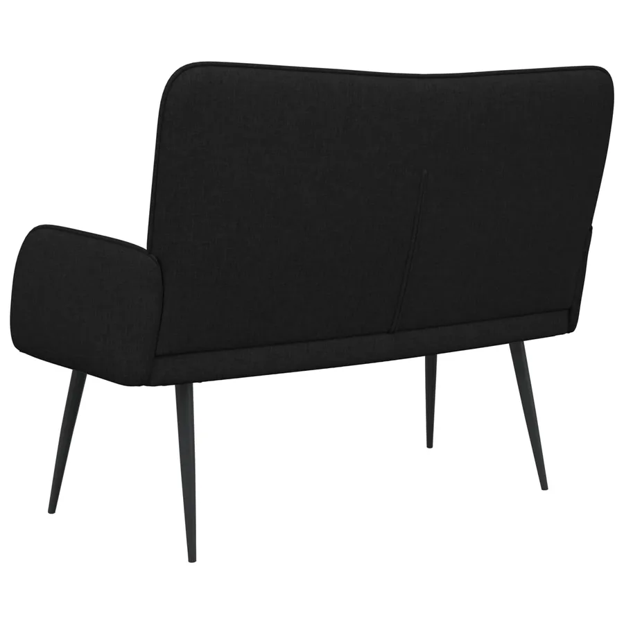 Sofa 2 places Noir 115 x 61 x 87 cm Tissu - 6