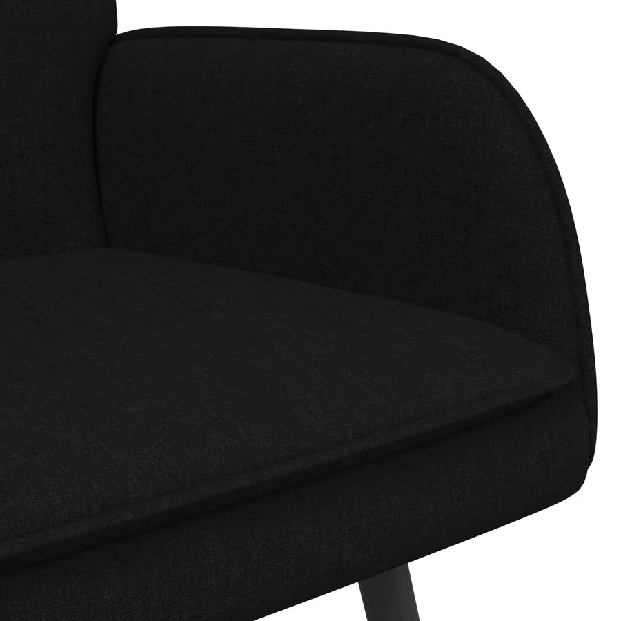 Sofa 2 places Noir 115 x 61 x 87 cm Tissu - 7