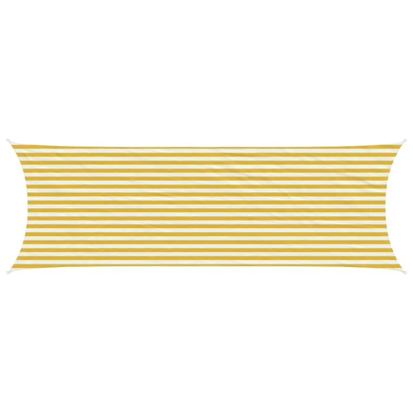 Voile d'ombre Jaune et blanc 2 x 6 m HDPE