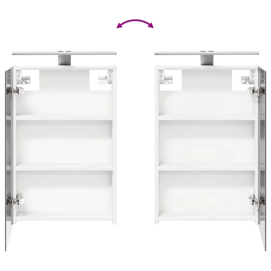 Ensemble d'armoire de salle de bain 5 pcs Blanc - 12