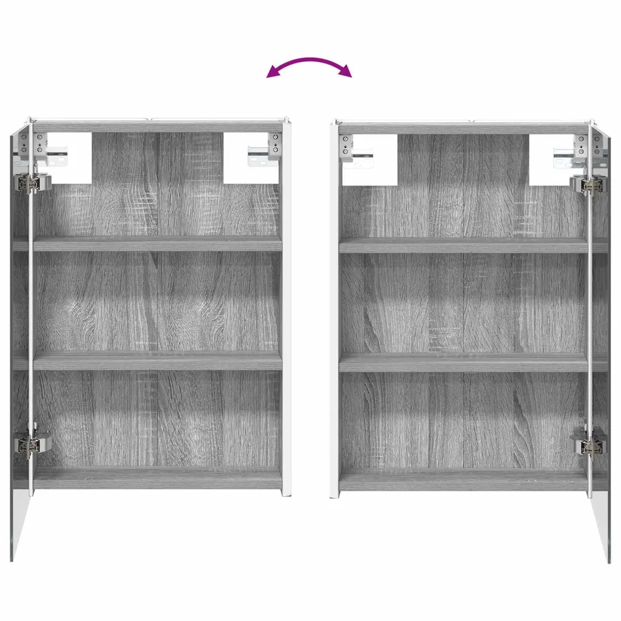 Ensemble d'armoire de salle de bain 5 pcs Sonoma gris - 12
