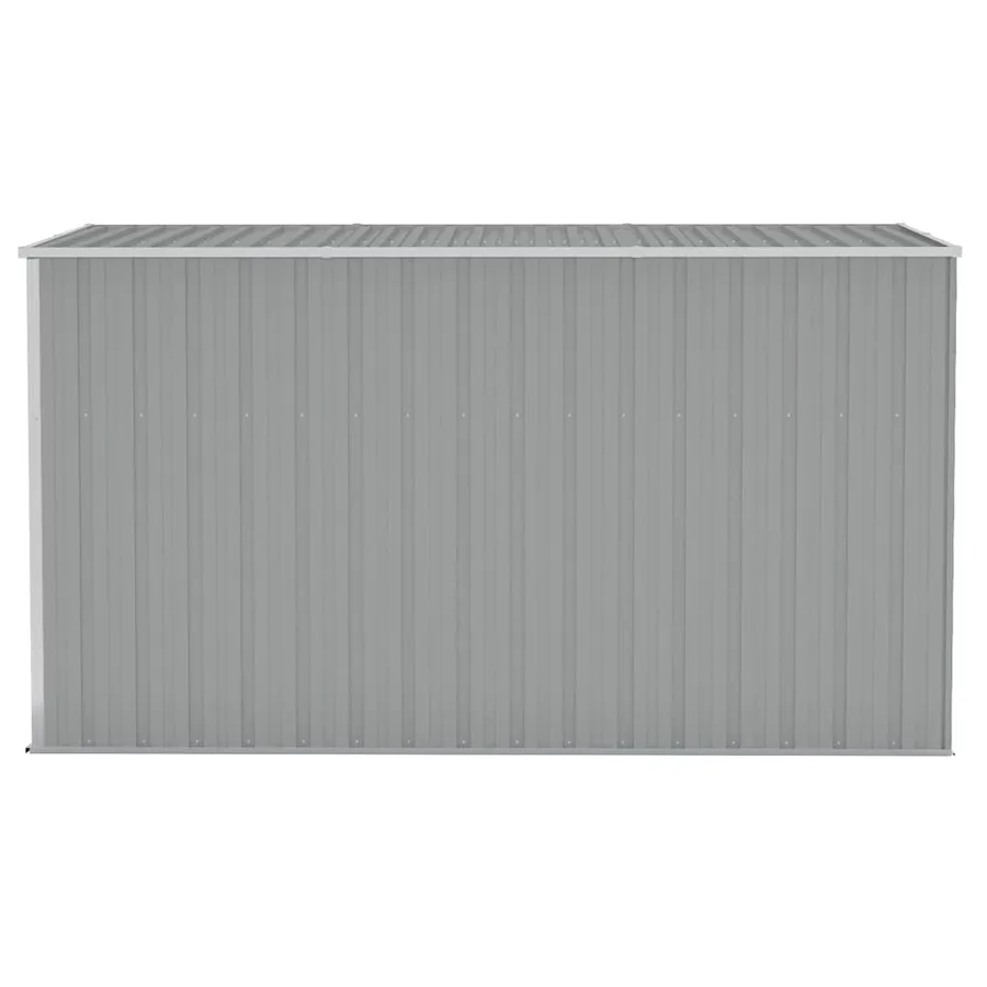 Abri de jardin mural Gris 118x288x178 cm Acier galvanisé - 4