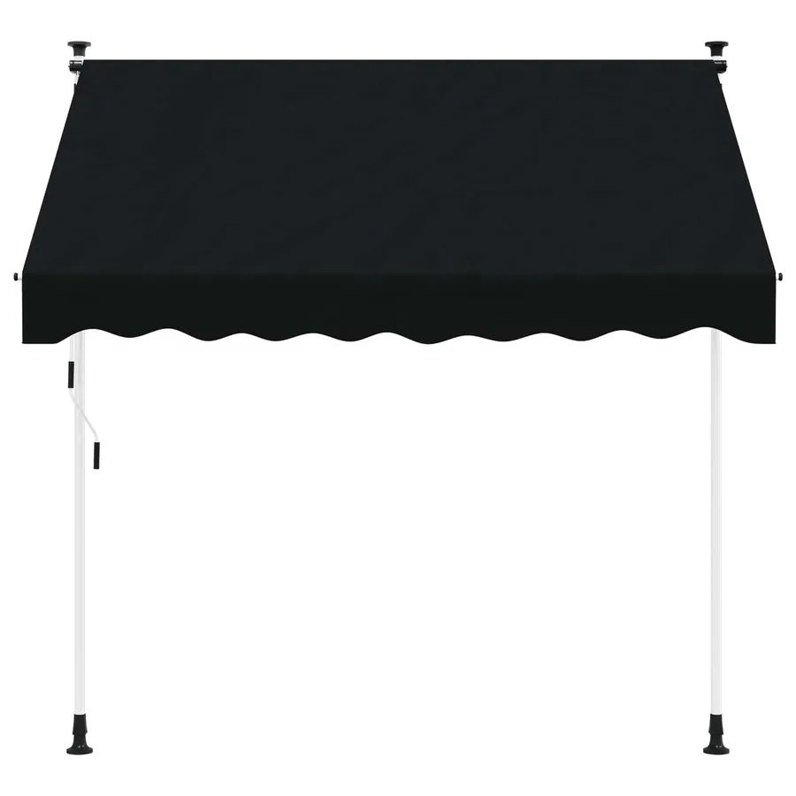 Auvent rétractable manuel Noir 350 cm - 3