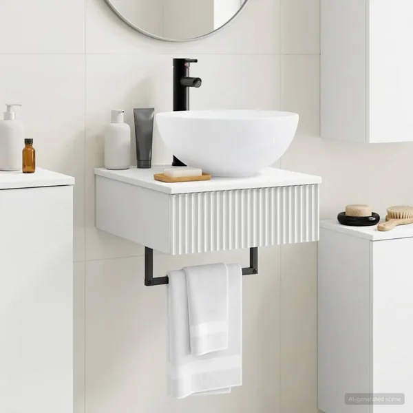 Basin de lavage mural Blanc brillant 40 x 41 x 40,5 cm