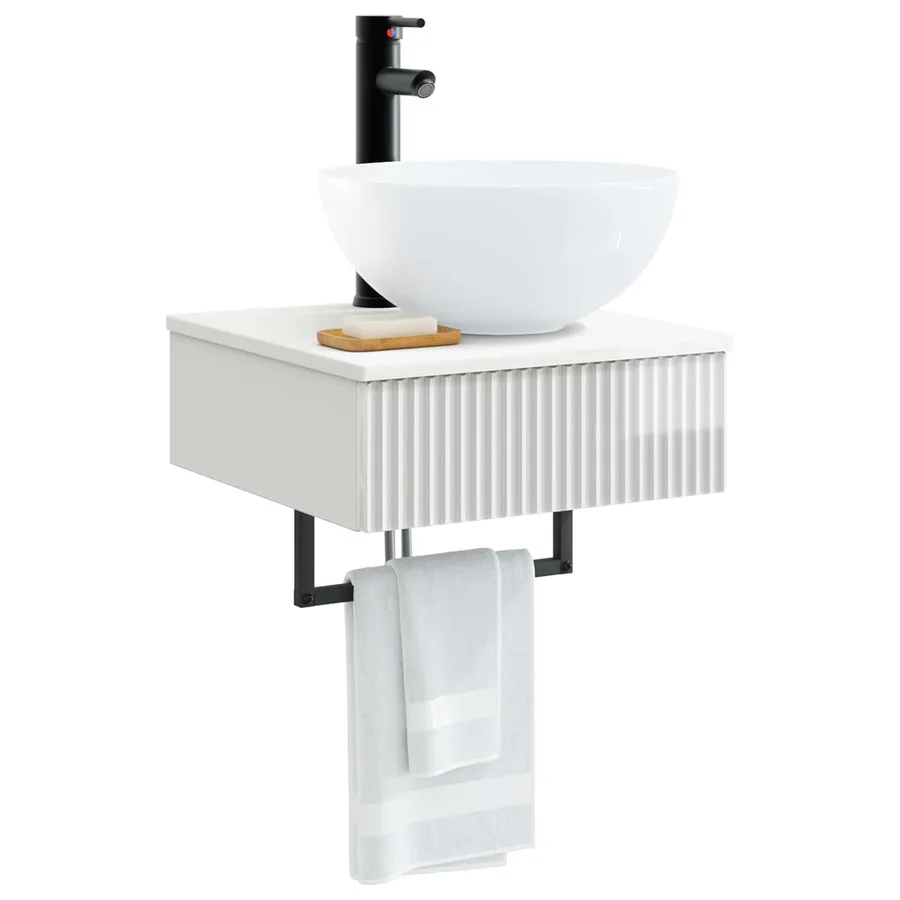 Basin de lavage mural Blanc brillant 40 x 41 x 40,5 cm - 3