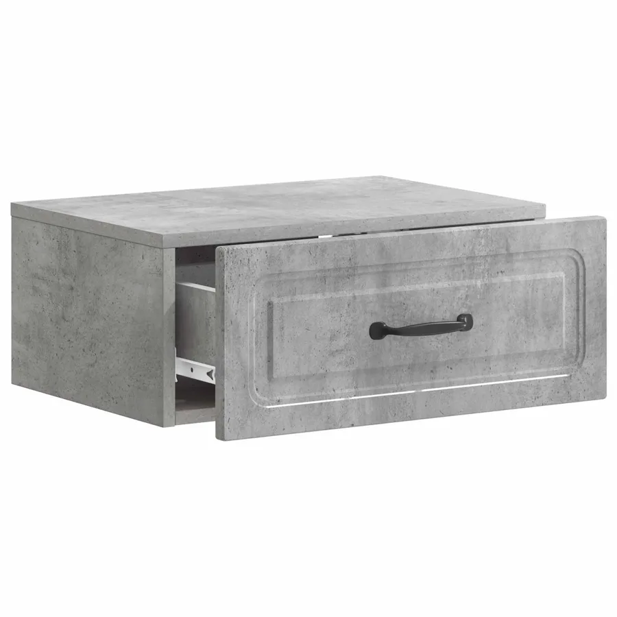 Cabinet de chevet mural 2 pcs Gris béton 49 x 34,5 x 20 cm - 6