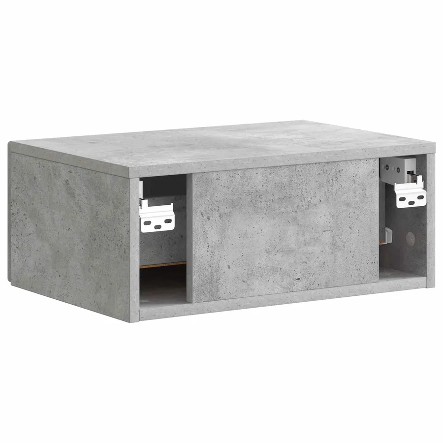 Cabinet de chevet mural 2 pcs Gris béton 49 x 34,5 x 20 cm - 9