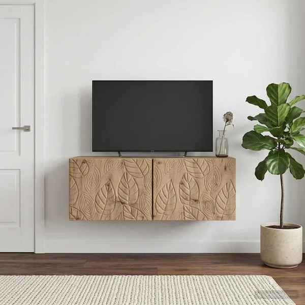 Meuble TV mural 59,5 x 41 x 30 cm Chêne artisanal