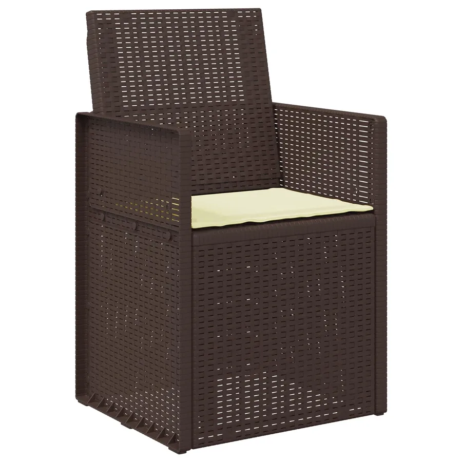 Coussins de siège 4 pcs Crème 47 x 36 x 2 cm Polyester - 3