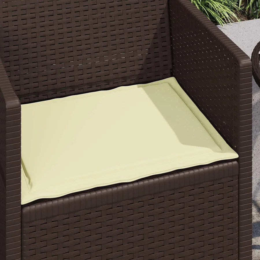 Coussins de siège 4 pcs Crème 47 x 36 x 2 cm Polyester - 4