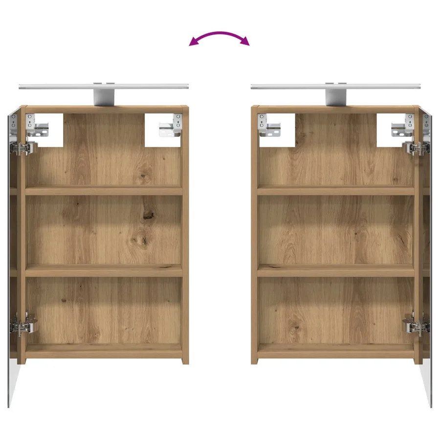 Ensemble d'armoire de salle de bain 5 pc Chêne artisanal - 12