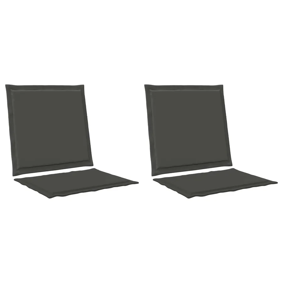 Coussins de siège et de dos 2 pcs Anthracite 47 x 45 x 2 cm - 2