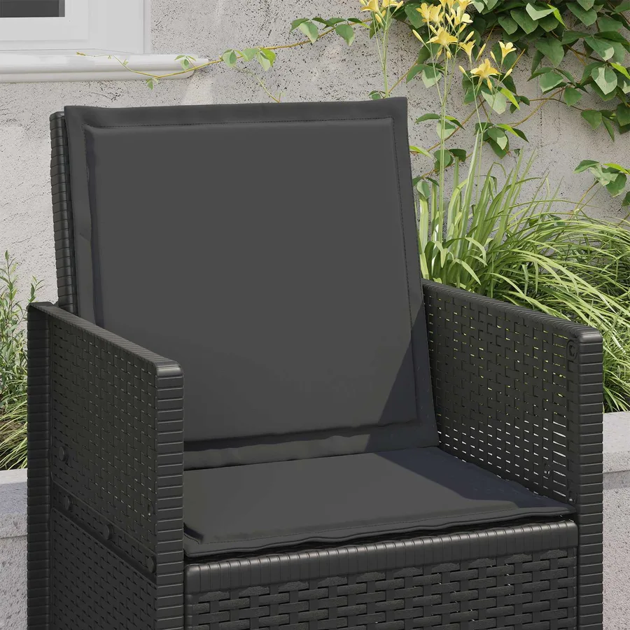 Coussins de siège et de dos 2 pcs Anthracite 47 x 45 x 2 cm - 4