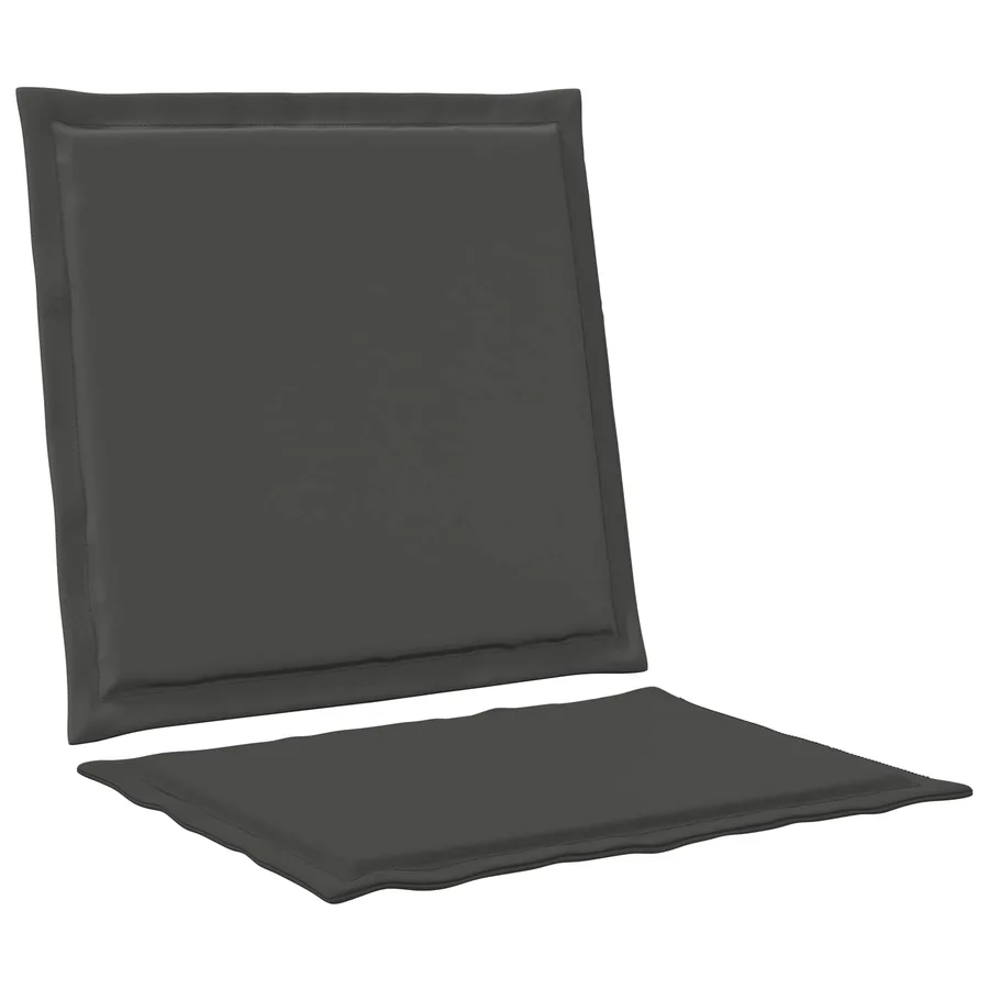 Coussins de siège et de dos 2 pcs Anthracite 47 x 45 x 2 cm - 5