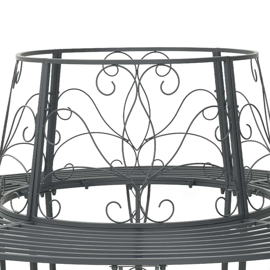 Banc d'Arbre 8-Nombre de places Ø 160 x 89 cm Acier - 5