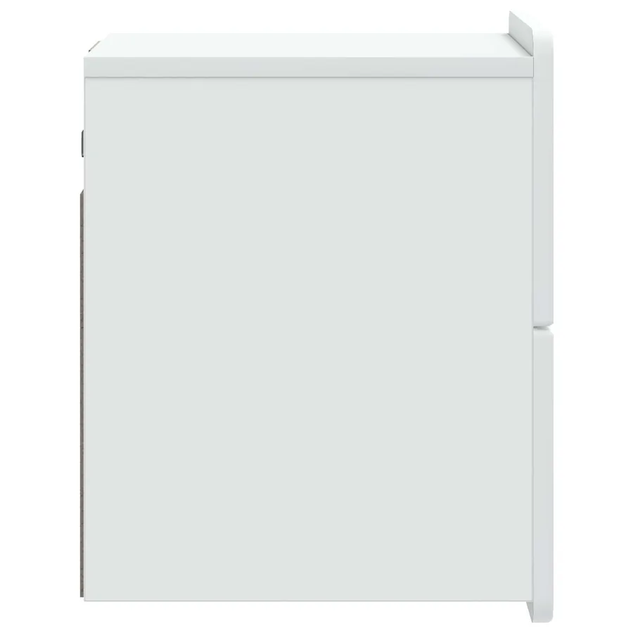 Cabinet de chevet mural avec tiroir Blanc 33 x 34,5 x 43 cm - 6