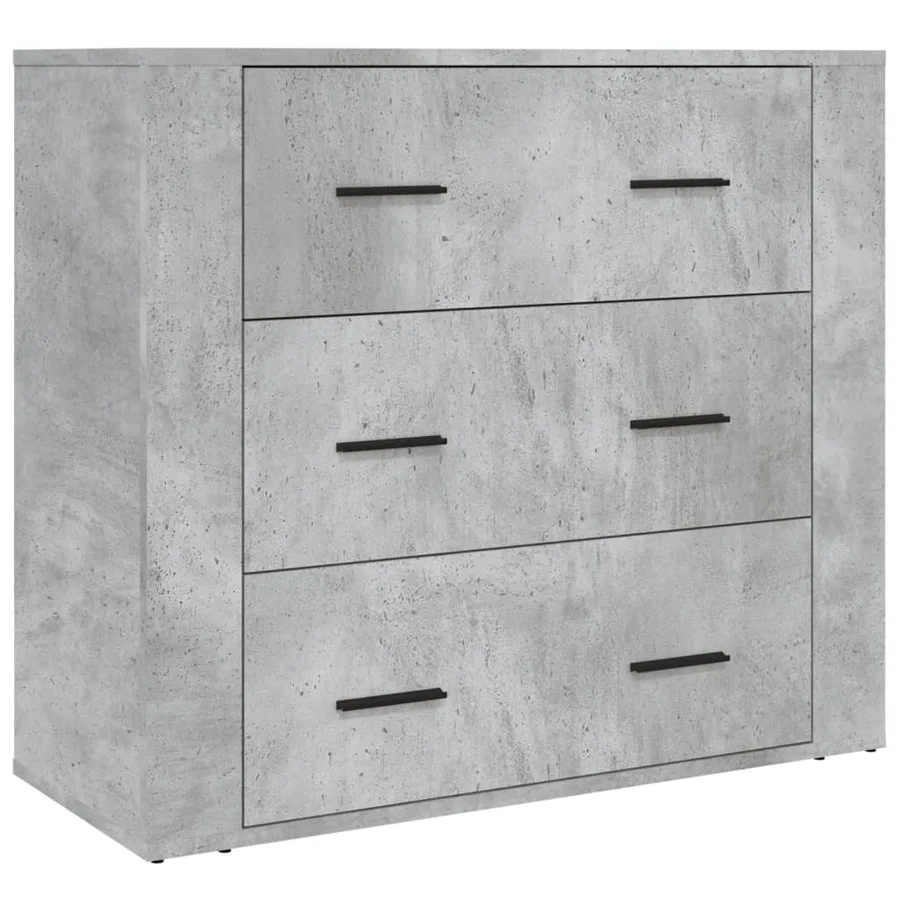 Buffet haut Gris béton Bois d'ingénierie - 7