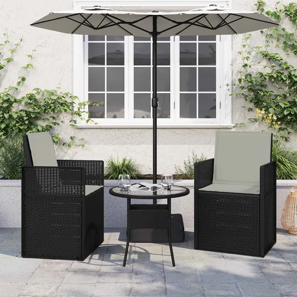 Coussins de siège et de dos 2 pcs Gris clair 47 x 45 x 2 cm