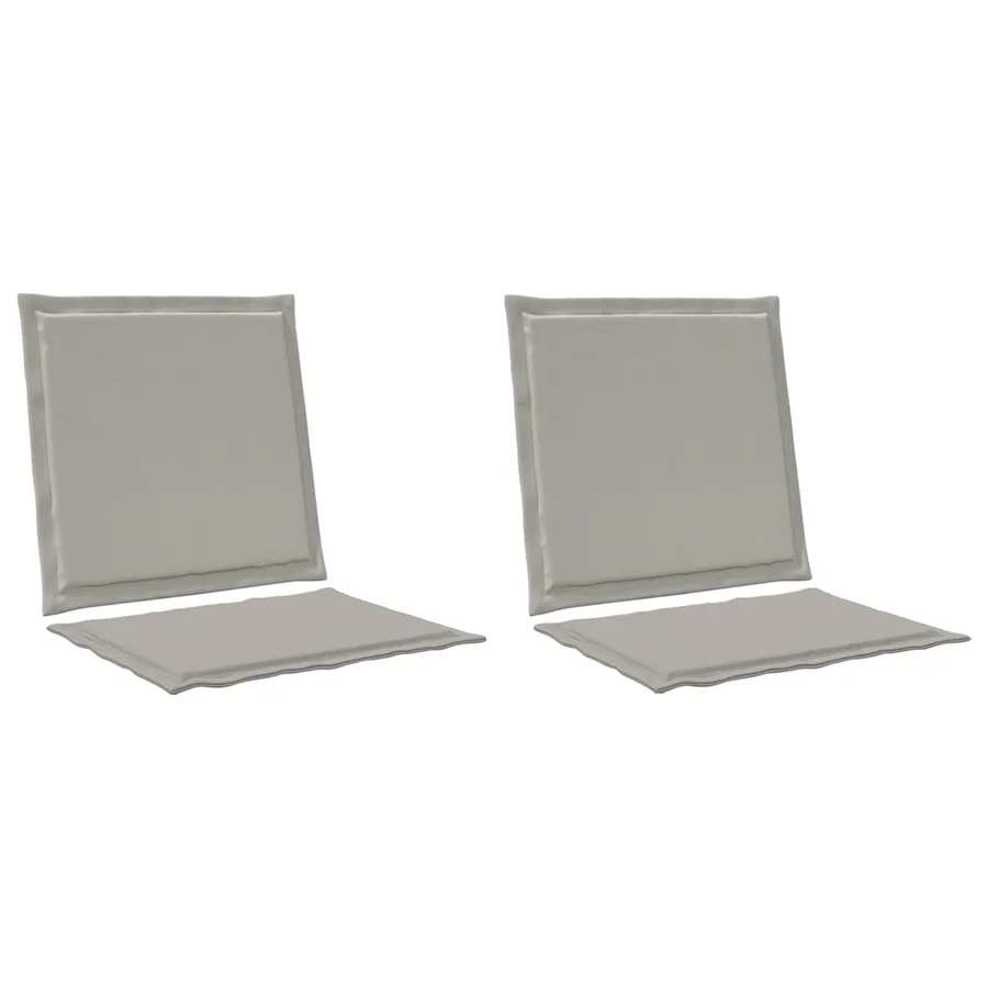 Coussins de siège et de dos 2 pcs Gris clair 47 x 45 x 2 cm - 2