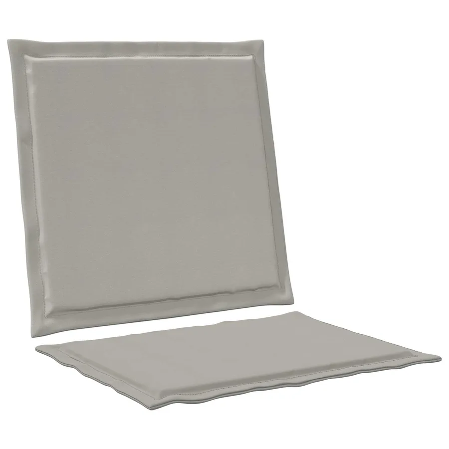 Coussins de siège et de dos 2 pcs Gris clair 47 x 45 x 2 cm - 5