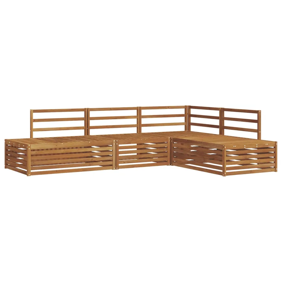 Ensemble de canapés d'extérieur 4 Pièce Naturel - 2