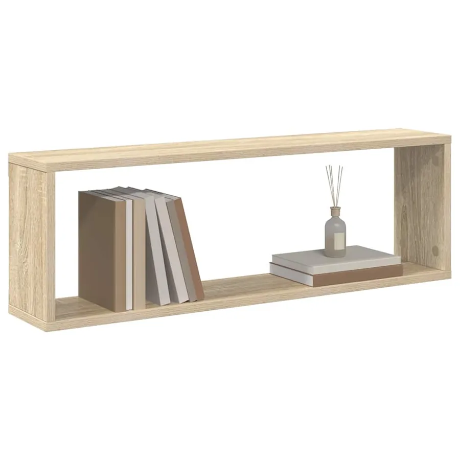 Wall cube shelves 4 pcs Sonoma oak 80x15x26.5 cm - 4