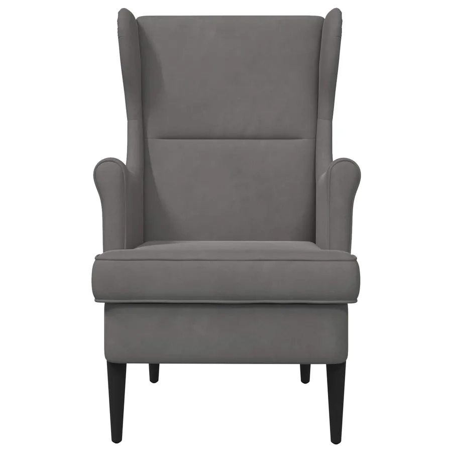 Fauteuil Gris foncé Velours - 4