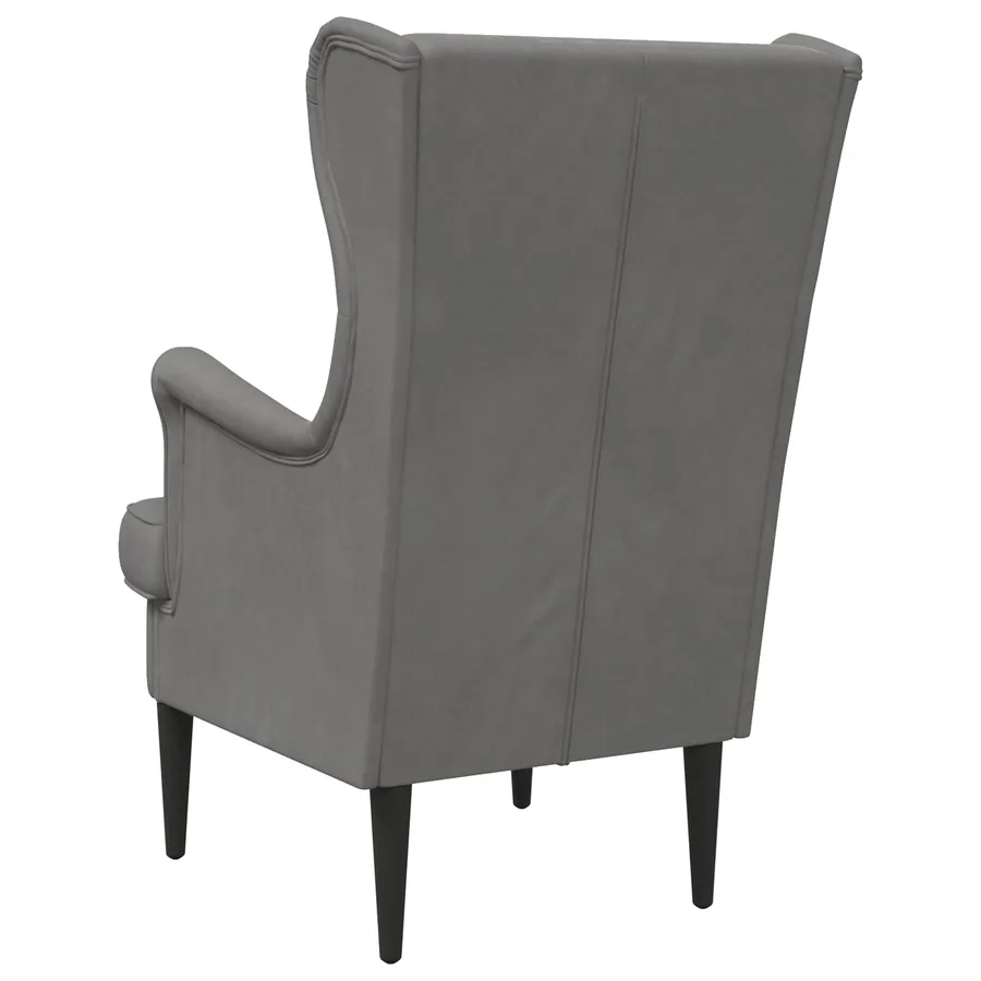 Fauteuil Gris foncé Velours - 6