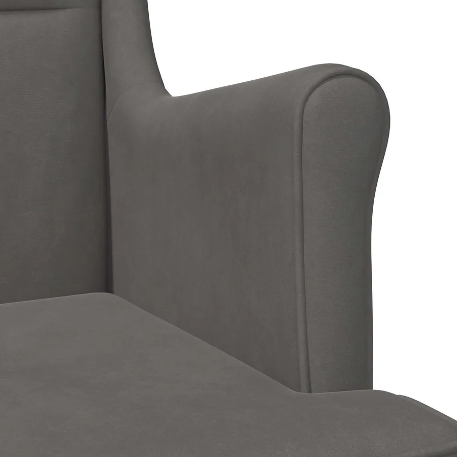 Fauteuil Gris foncé Velours - 7