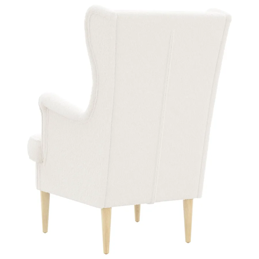 Fauteuil Crème Bouclé - 6