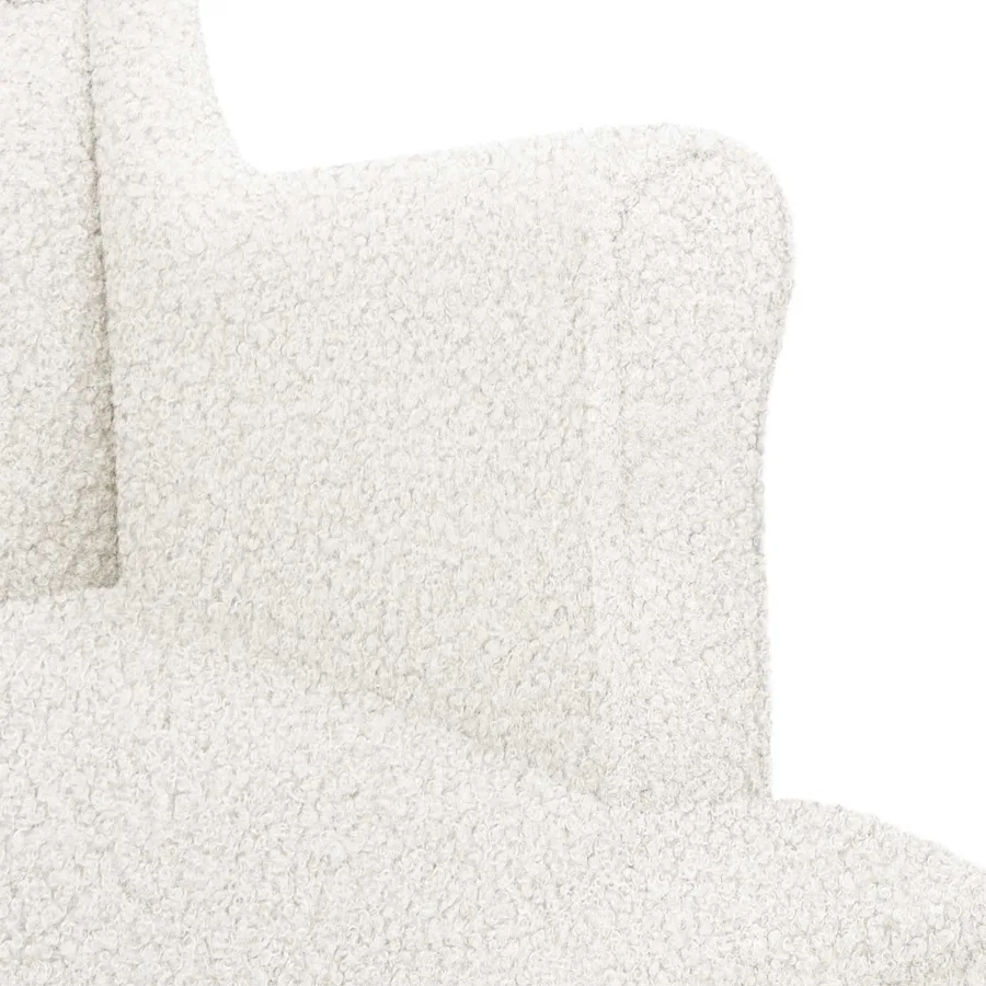 Fauteuil Crème Bouclé - 7