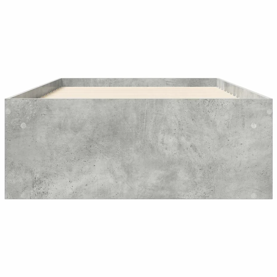 Cadre de lit avec rangement avec étagère Gris béton 80 x 200 cm - 3
