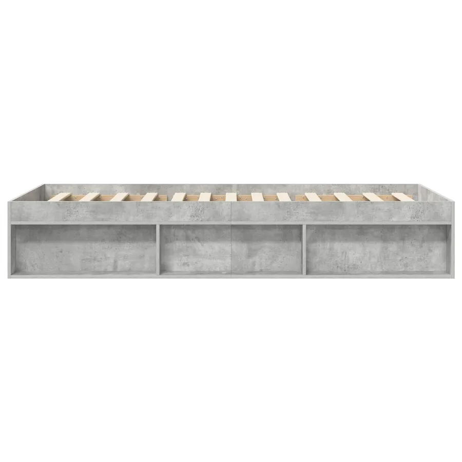 Cadre de lit avec rangement avec étagère Gris béton 80 x 200 cm - 4