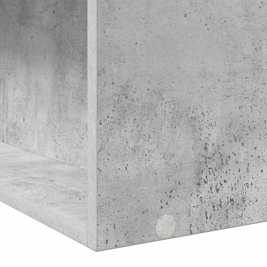 Cadre de lit avec rangement avec étagère Gris béton 80 x 200 cm - 5