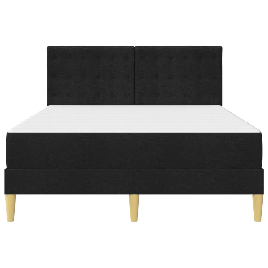 Cadre de lit avec matelas Noir 160 x 200 cm Tissu - 6