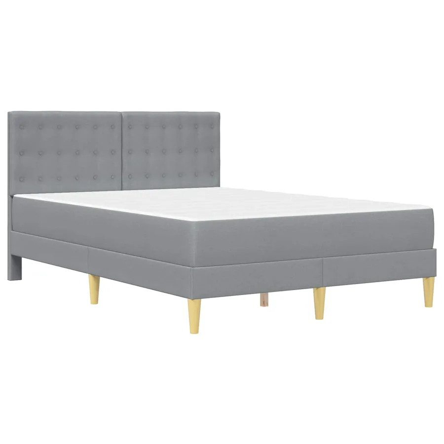 Cadre de lit avec matelas Gris clair 120 x 200 cm Tissu - 3