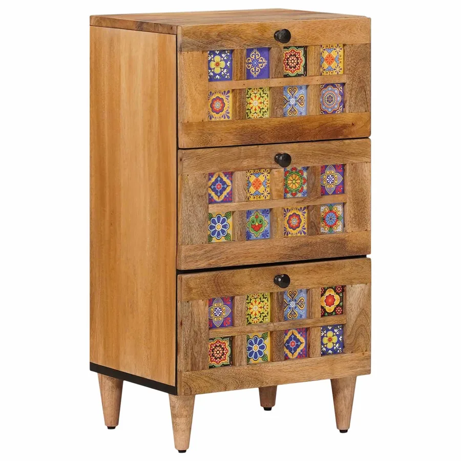 Buffet Naturel 40 x 33 x 75 cm Bois de mangue massif