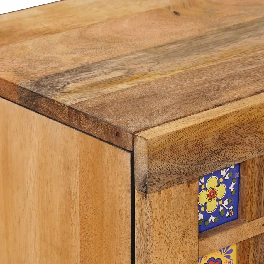 Buffet Naturel 40 x 33 x 75 cm Bois de mangue massif - 6
