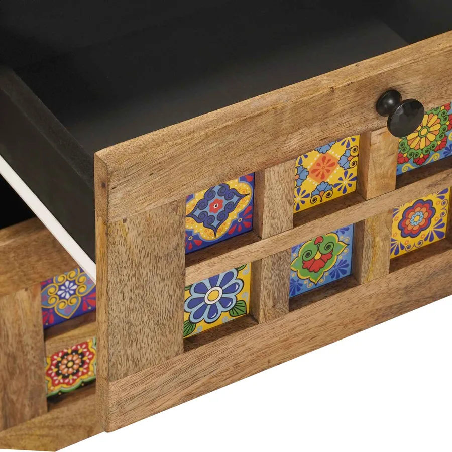 Buffet Naturel 40 x 33 x 75 cm Bois de mangue massif - 7