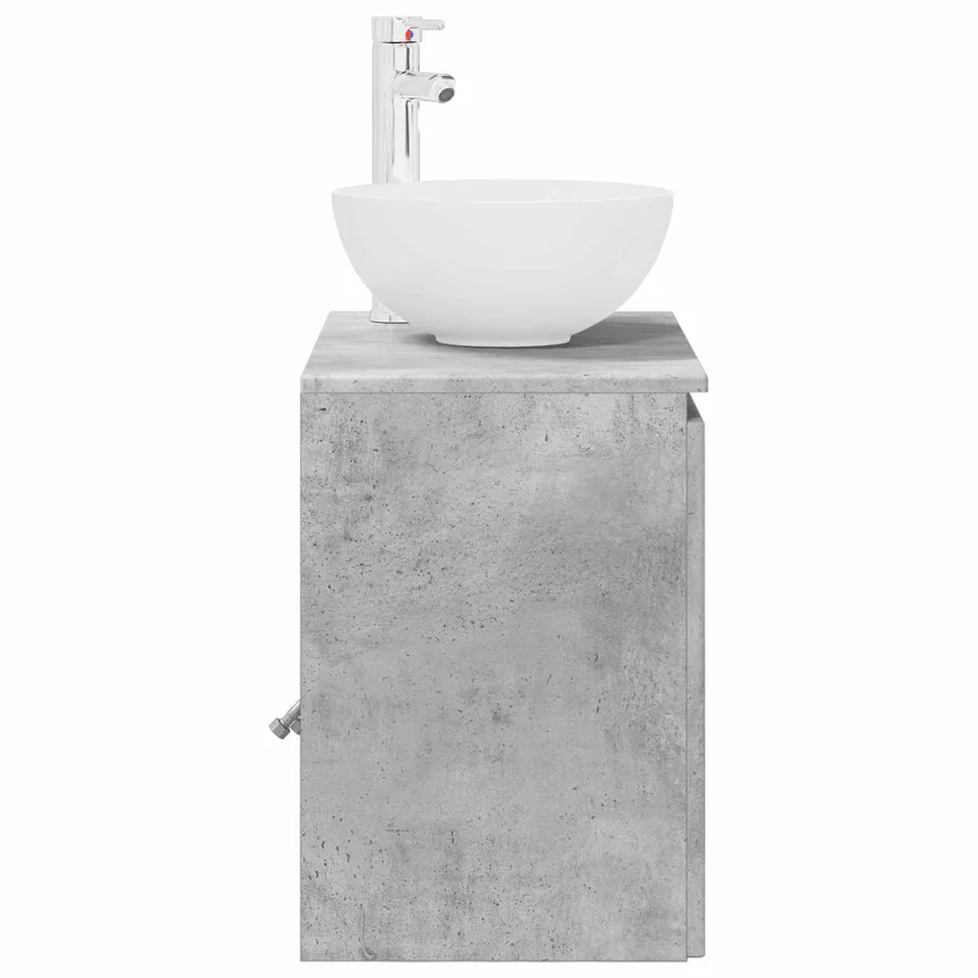 Vanité de lavabo mural Gris béton 49,5 x 41 x 64,5 cm - 4