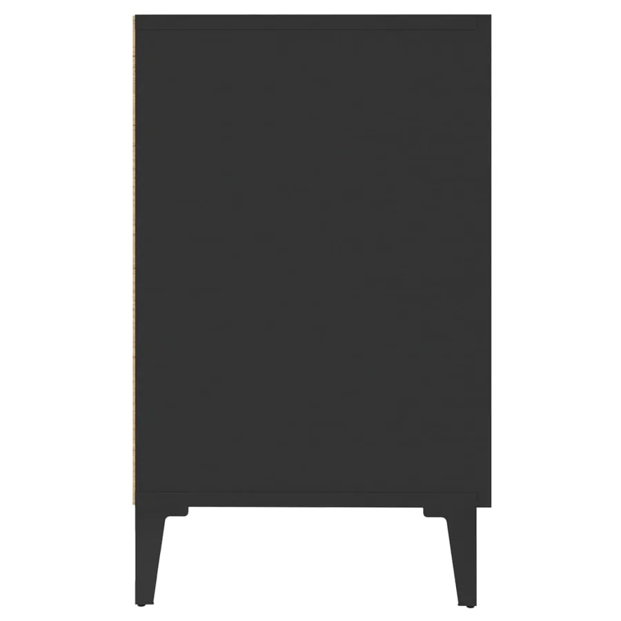 Buffet noir 100x36x60 cm bois d'ingénierie - 6