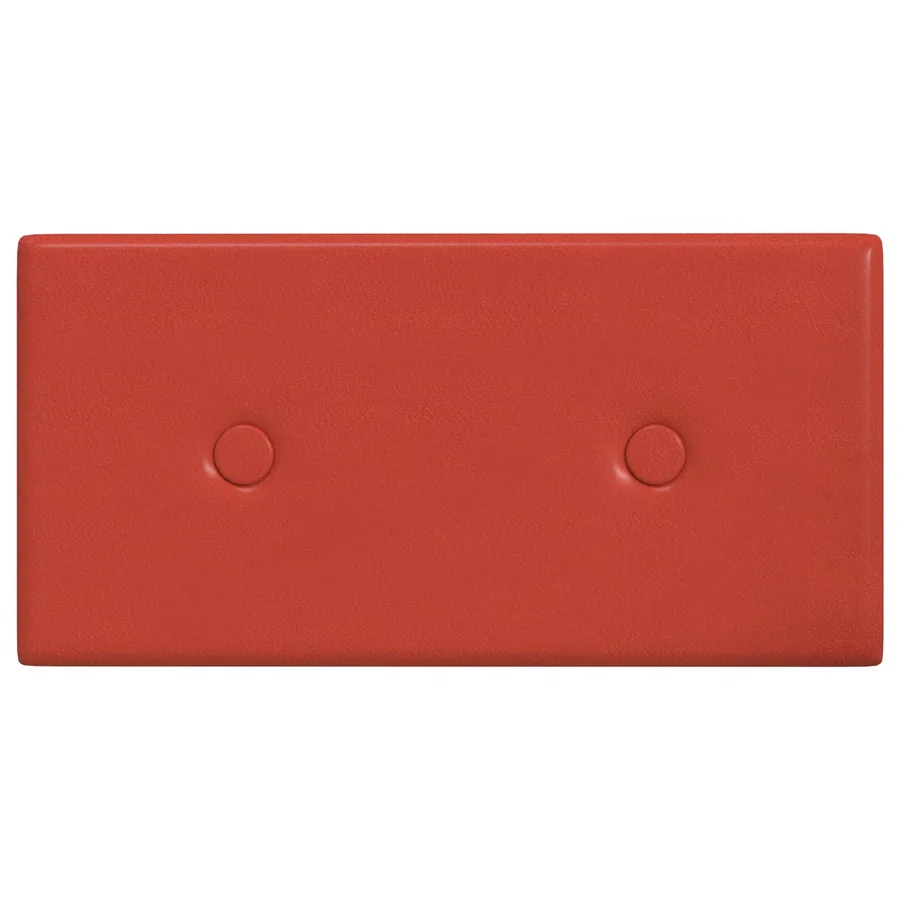 Tête de lit murale 12 pcs Rouge 30 x 15 cm Simili cuir - 2